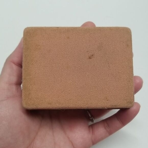 {Hickok} 1960s Mens Vintage Retro Gold Tone Floral Green Gemstone Cuff Links - Picture 5 of 13